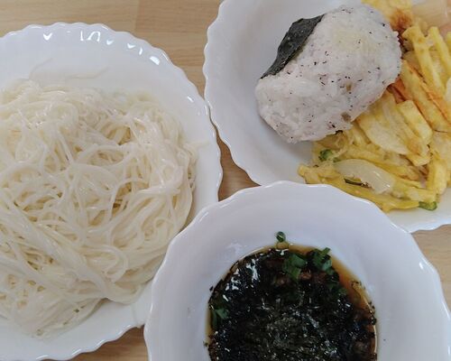 210806 かき揚げ そうめん