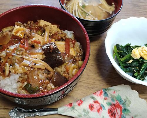 220204 食事会 マーボー丼