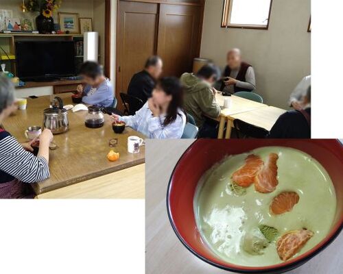 220414 実習生レク クリームあんみつ