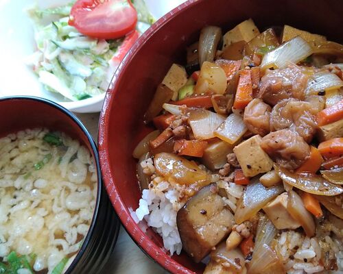 220701 食事会 マーボー丼